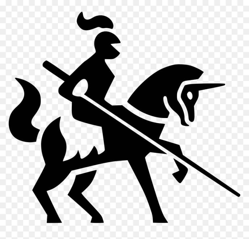 Lance - Knight On Horse Silouette, HD Png Download - lance png