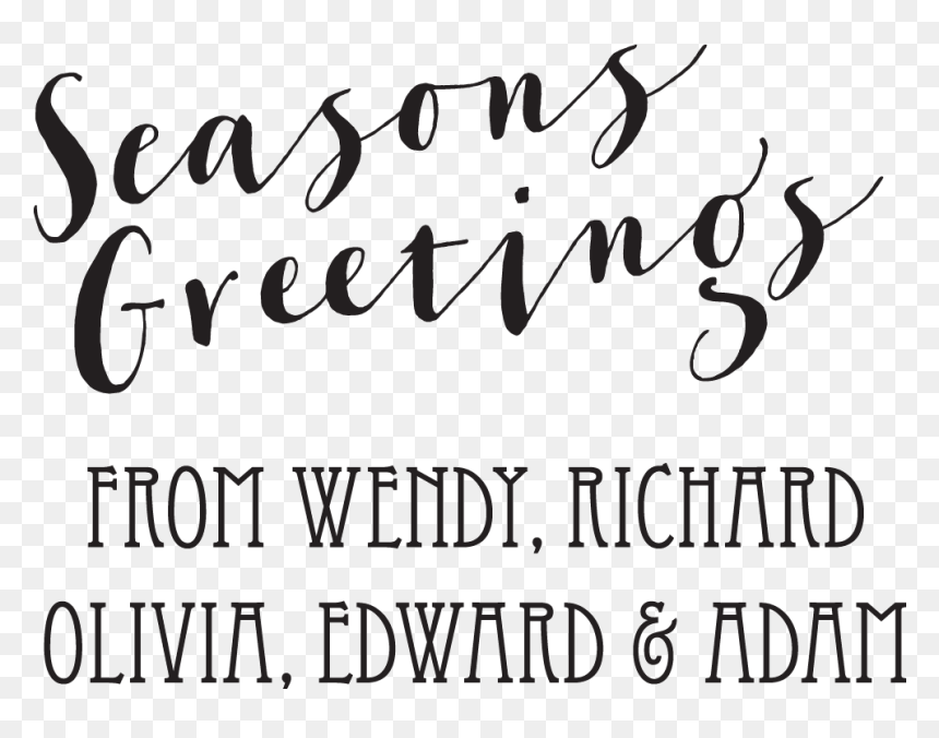 Seasons Greetings Script - Calligraphy, HD Png Download - seasons greetings png
