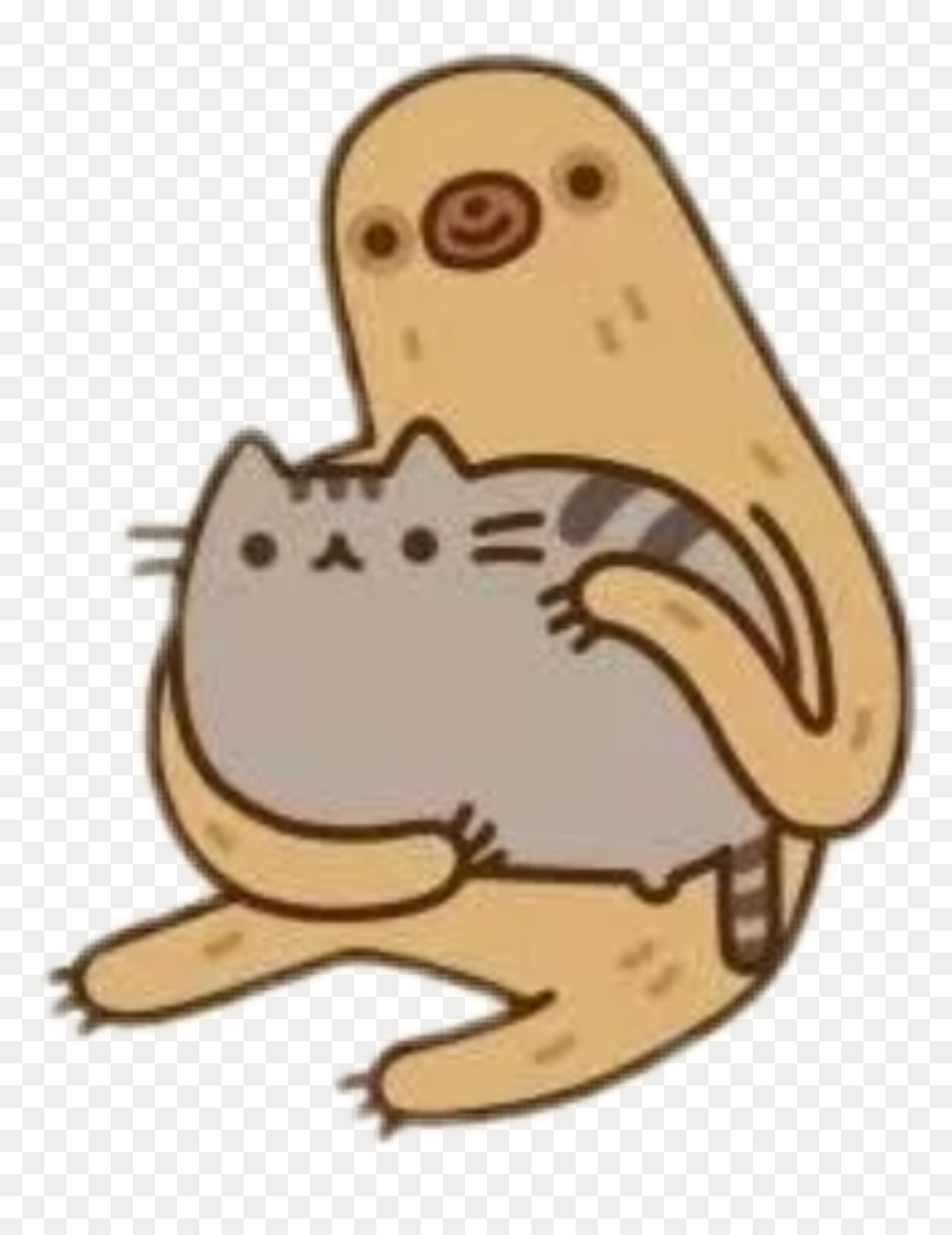 Scsloths Sloths Kawaii Pusheen Pusheencat Png Sloth - Pusheen Sloth, Transparent Png - lazy png
