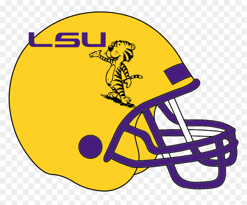 Helmet Clipart Lsu Football - American Football, HD Png Download - lsu png