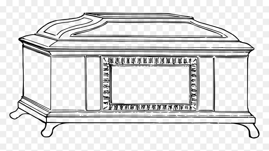 Plain-casket - Casket Clipart Black And White, HD Png Download - casket png