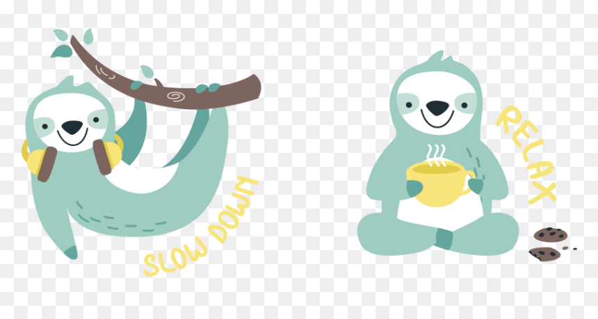 Sloth Clipart Png - Cartoon, Transparent Png - lazy png