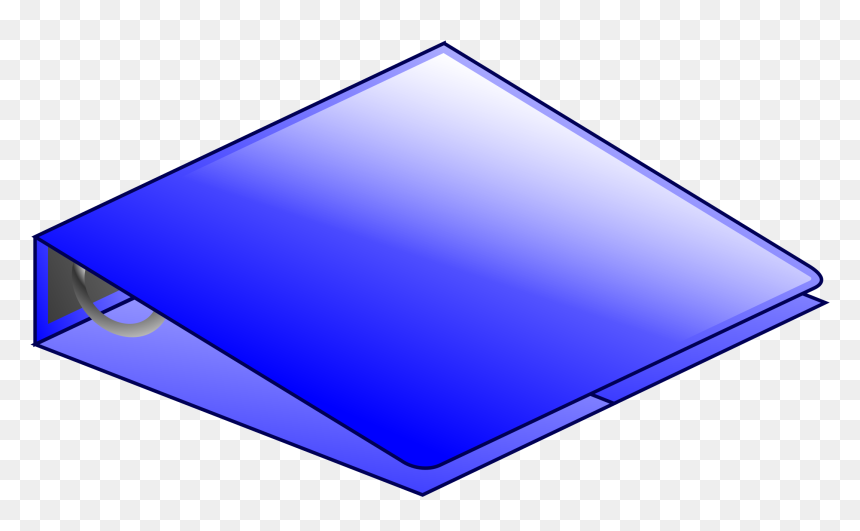 Blue 3-ring Binder Clip Arts - Binder Clip Art Free, HD Png Download - binder png