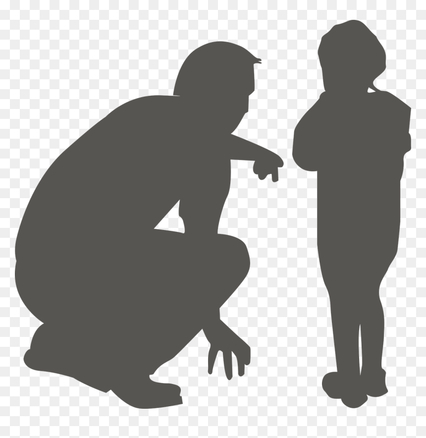 Man And Kid Silhouette, HD Png Download - shadow man png