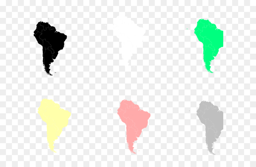 America Clipart Small - South America Map Small, HD Png Download - america map png
