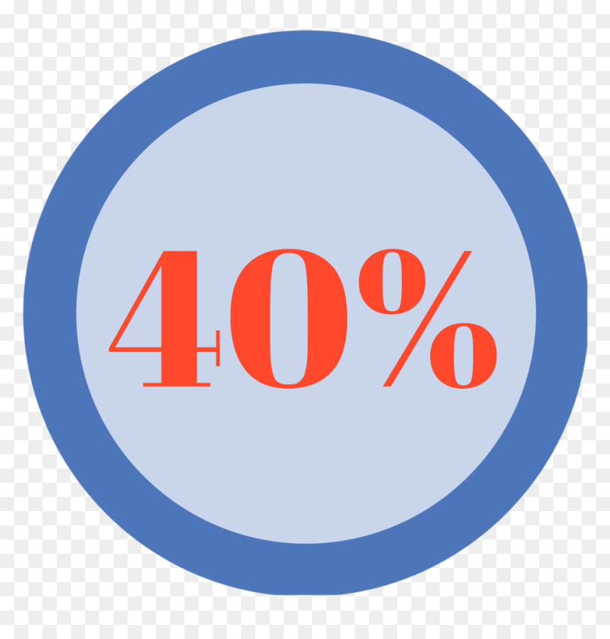 40%, HD Png Download - 40 png