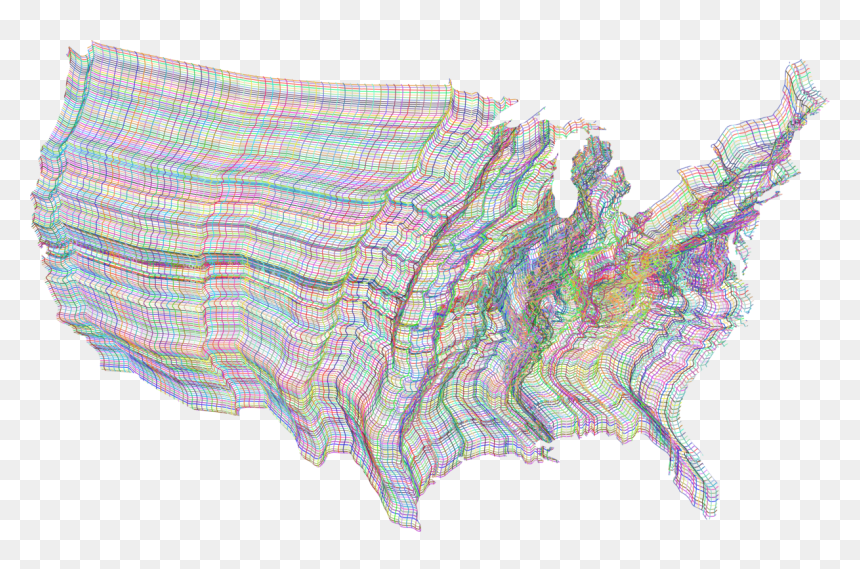 Map,united States Of America,geography - Illustration, HD Png Download - america map png