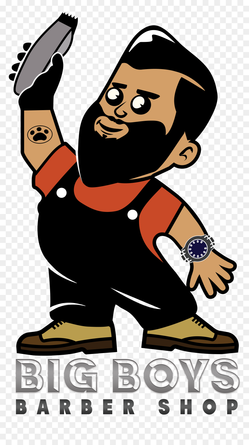 Big Boys Barbershop , Png Download - Cartoon, Transparent Png - barber shop png