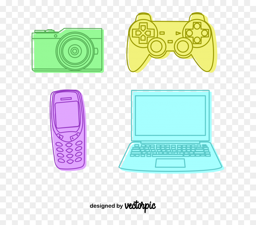 Mobile Phone, HD Png Download - computer vector png