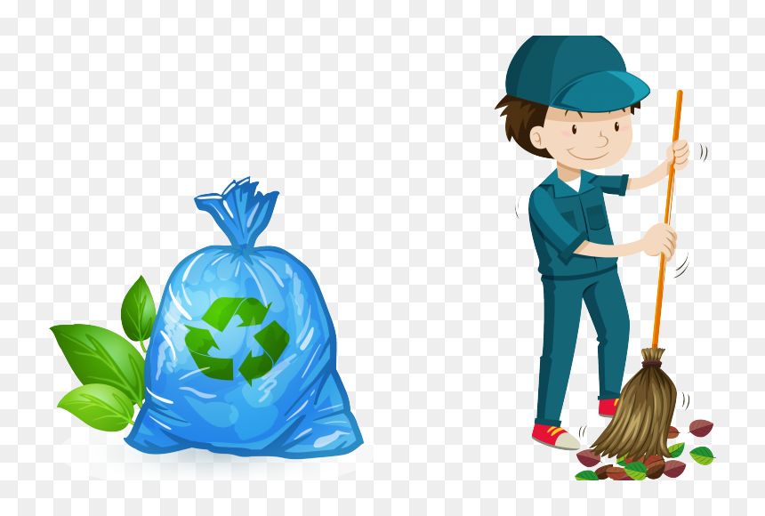 Reduce, Reuse And Recycle - Plastic Bag Recycling Icon, HD Png Download - janitor png
