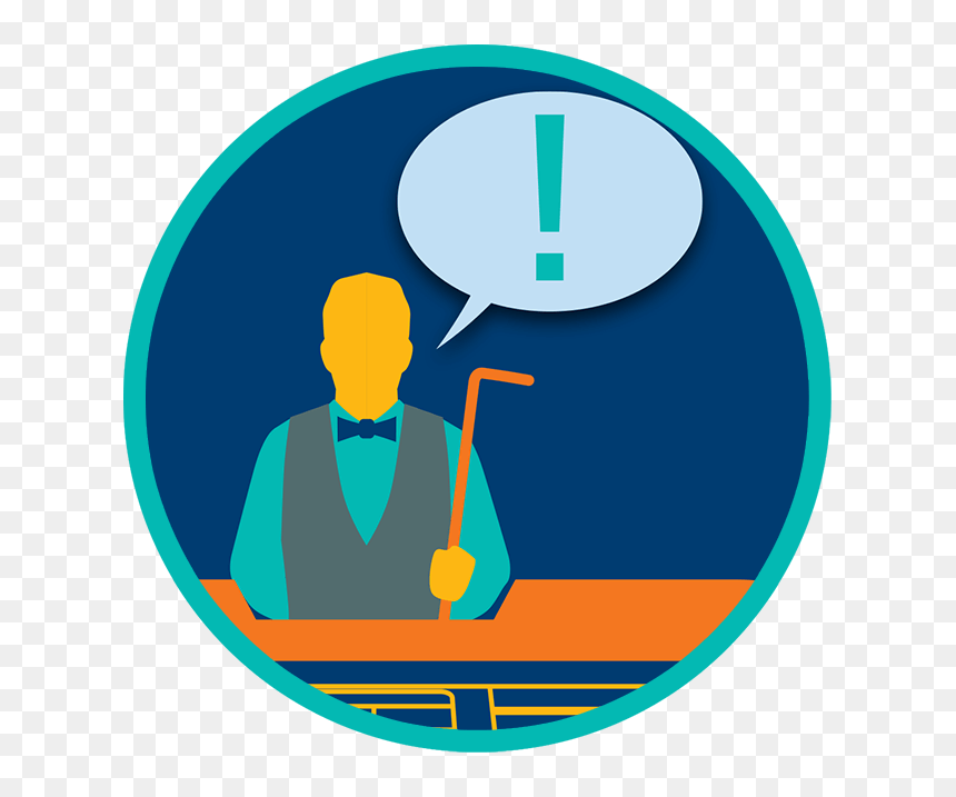 Dealer At A Table Holding A Stick With A Thought Bubble - No 4 Commando Badge, HD Png Download - csgo ct png
