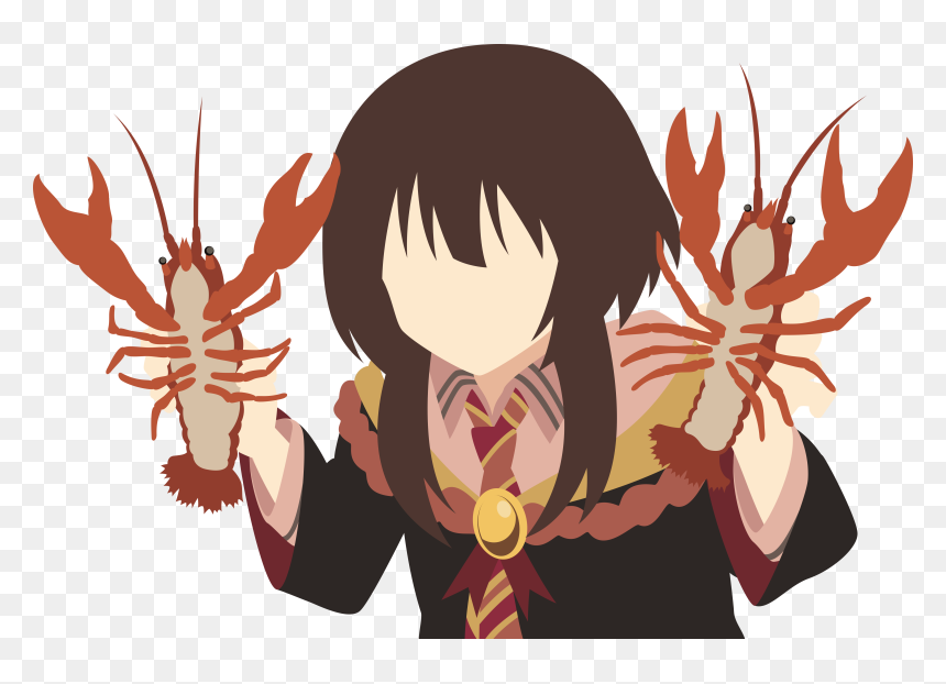 Anime Minimalist Png - Megumin Lobsters, Transparent Png - minimalist png