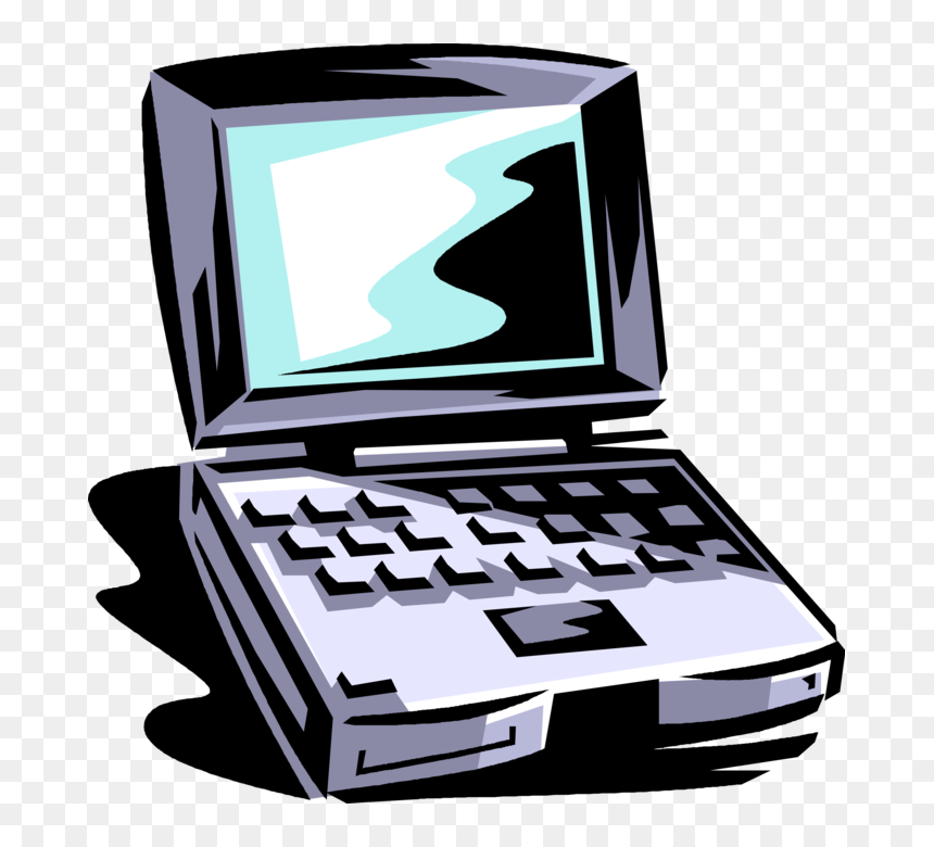 Vector Illustration Of Laptop Or Notebook Portable - Netbook, HD Png Download - computer vector png