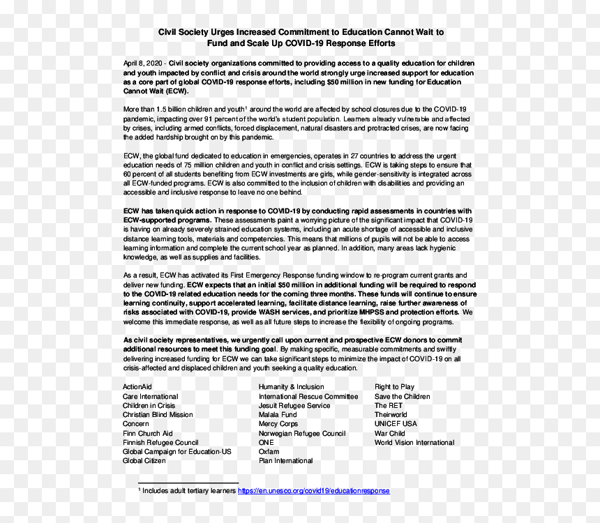 Concern About Education On Covid 19, HD Png Download - ecw png