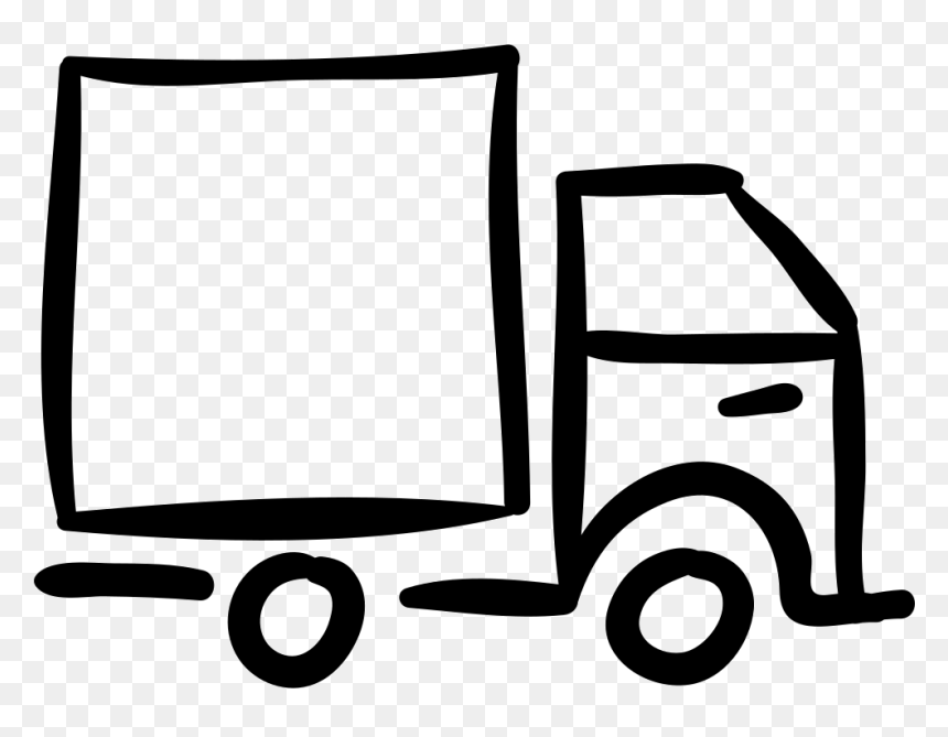 Truck Hand Drawn Outlined Vehicle - Camion Dibujado, HD Png Download - hand drawn png