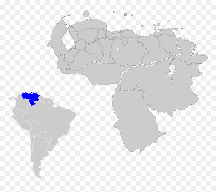 Venezuela Y Su Capital, HD Png Download - mapa de venezuela png