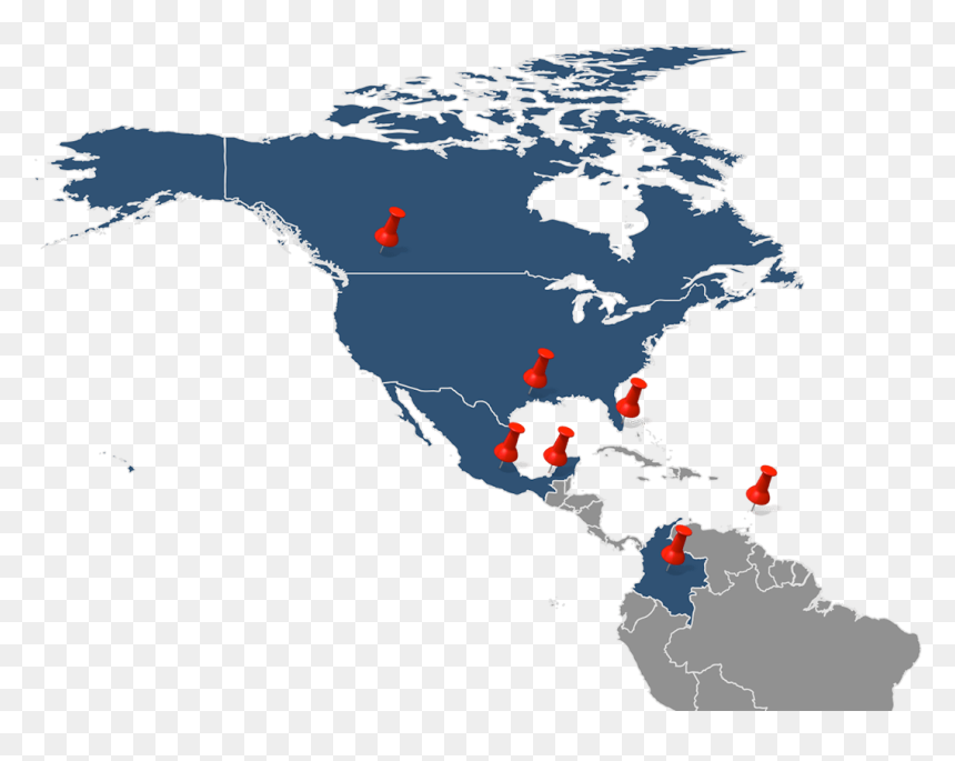 Map Latin Of States American Organization America Clipart - Oncilla Distribution Map, HD Png Download - america map png