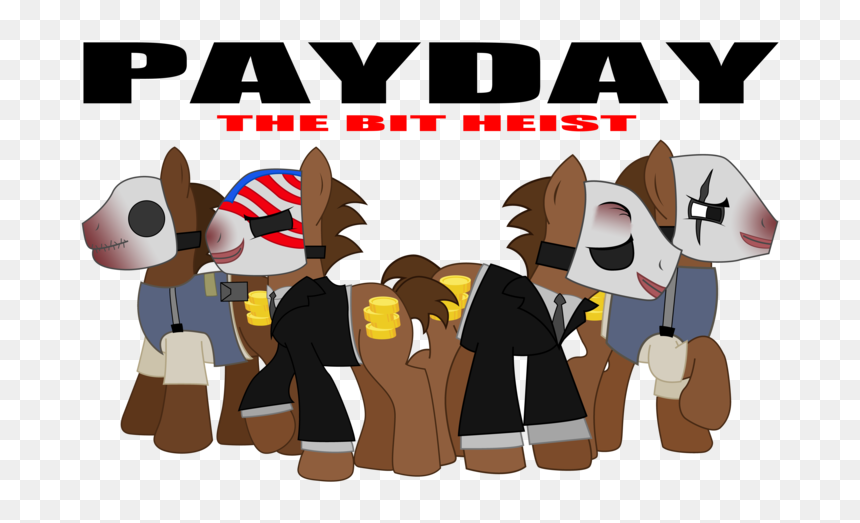 The Heist Payday 2 Applejack Cartoon Mammal Vertebrate - Cartoon, HD Png Download - payday 2 logo png
