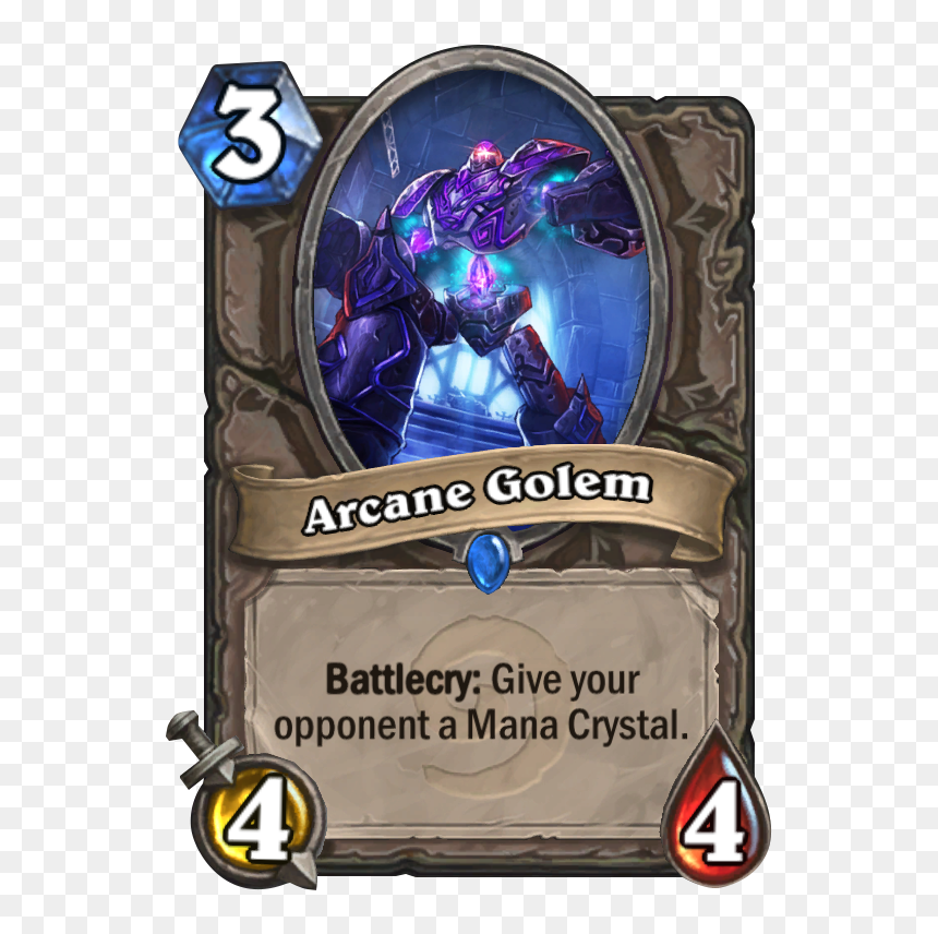 Arcane Golem Card, HD Png Download - hearthstone card png