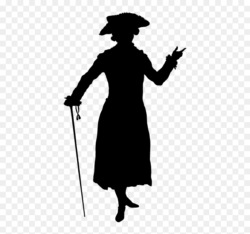Victorian Man Shadow Theatre, Fashion Silhouette, 18th - Late 18th Century Men's Fashion, HD Png Download - shadow man png