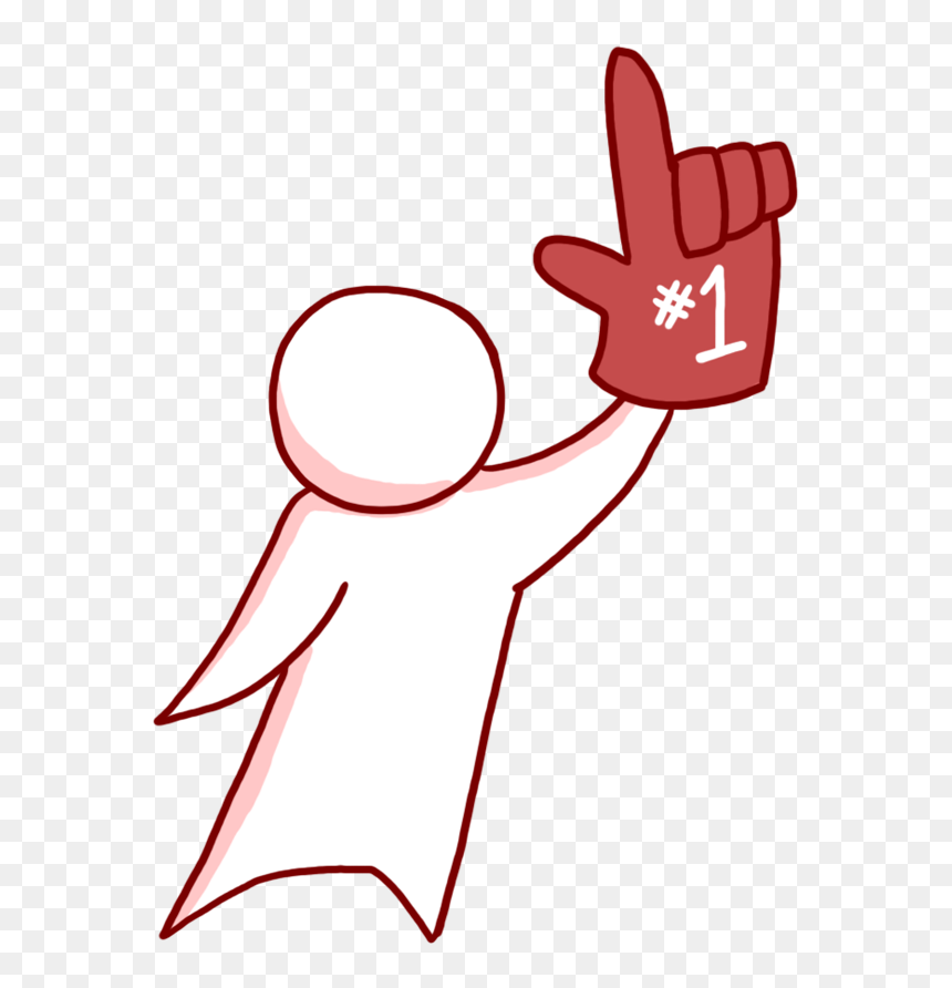 Number One Finger Clip Art - Cartoon, HD Png Download - number line png