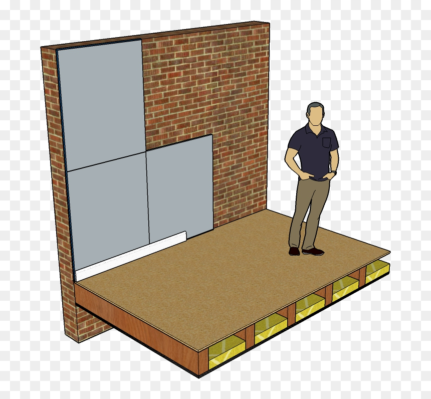 Soundboard Wall Soundproofing Mm Clip Art Freeuse - Soundproof Wall Price, HD Png Download - wood wall png