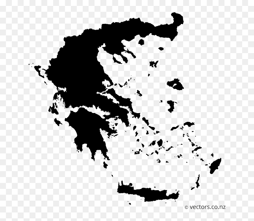 Greece Map Vector, HD Png Download - blank world map png