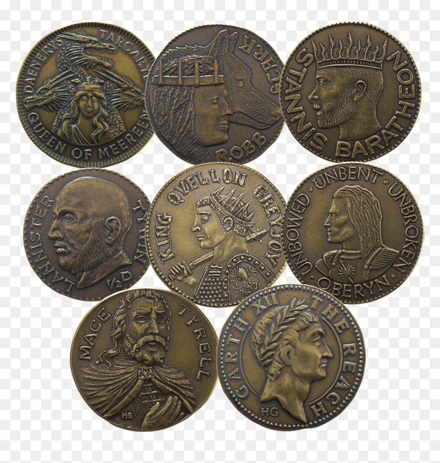Set Of Eight Houses - Game Of Throne Coins, HD Png Download - mace png