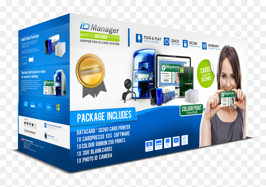 Id Manager Zxp Series 9 Hopper Fed Id Card System - Card Printer, HD Png Download - blank card png