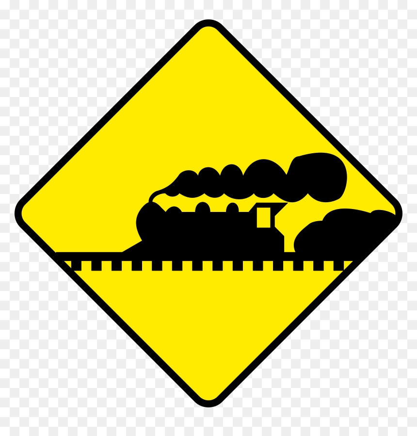 Train Road Sign Clip Arts - Road Signs Bear Crossing, HD Png Download - train icon png