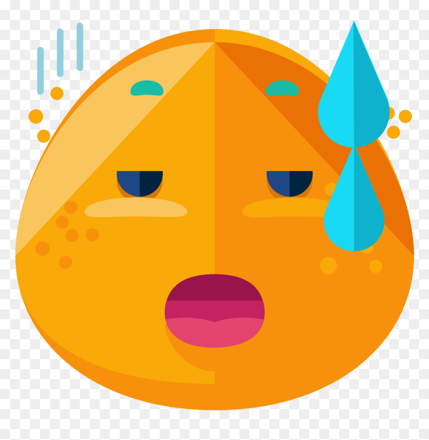 Imgly Sticker Emoticons Tired - Circle, HD Png Download - tired emoji png
