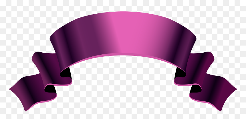 Cross With Breast Cancer Ribbon Clipart Clip Black - Purple Banner Ribbon Png, Transparent Png - pink cancer ribbon png