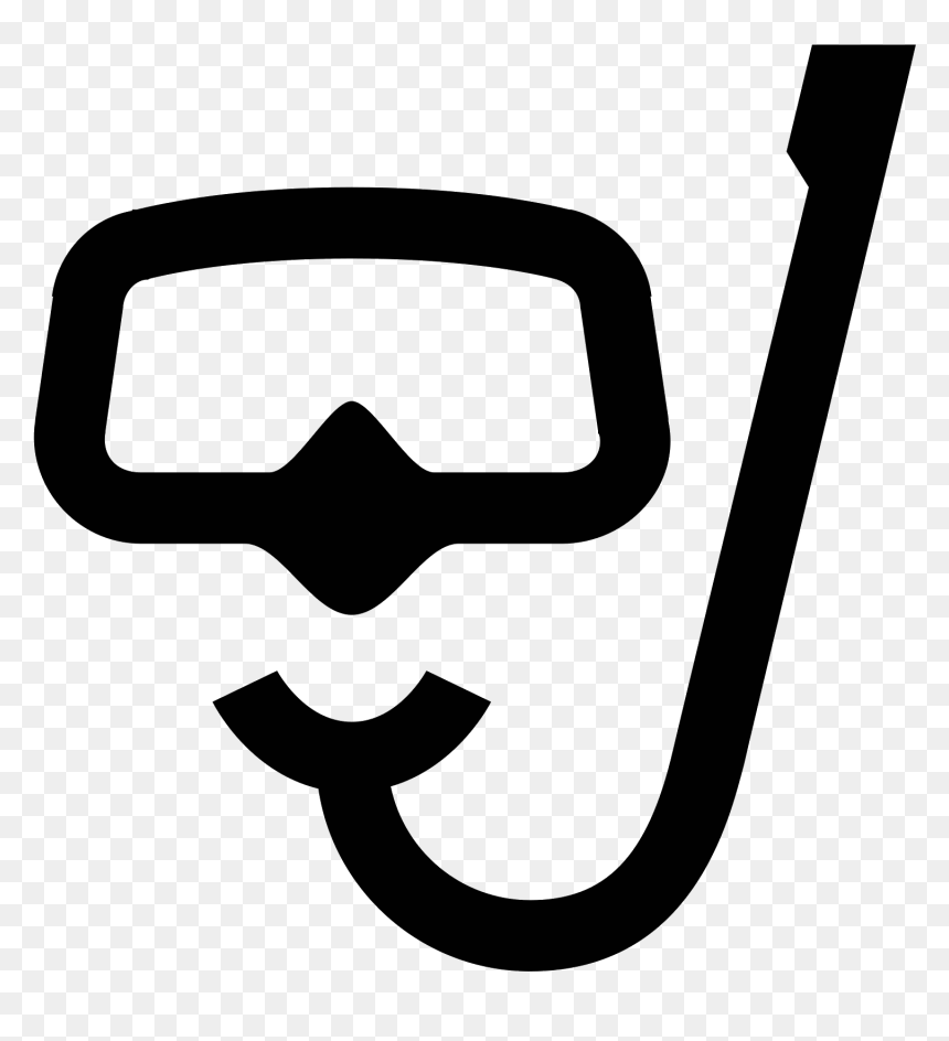 Snorkel Png Snorkeling Clipart Black And - Snorkeling Icon, Transparent Png - snorkel png