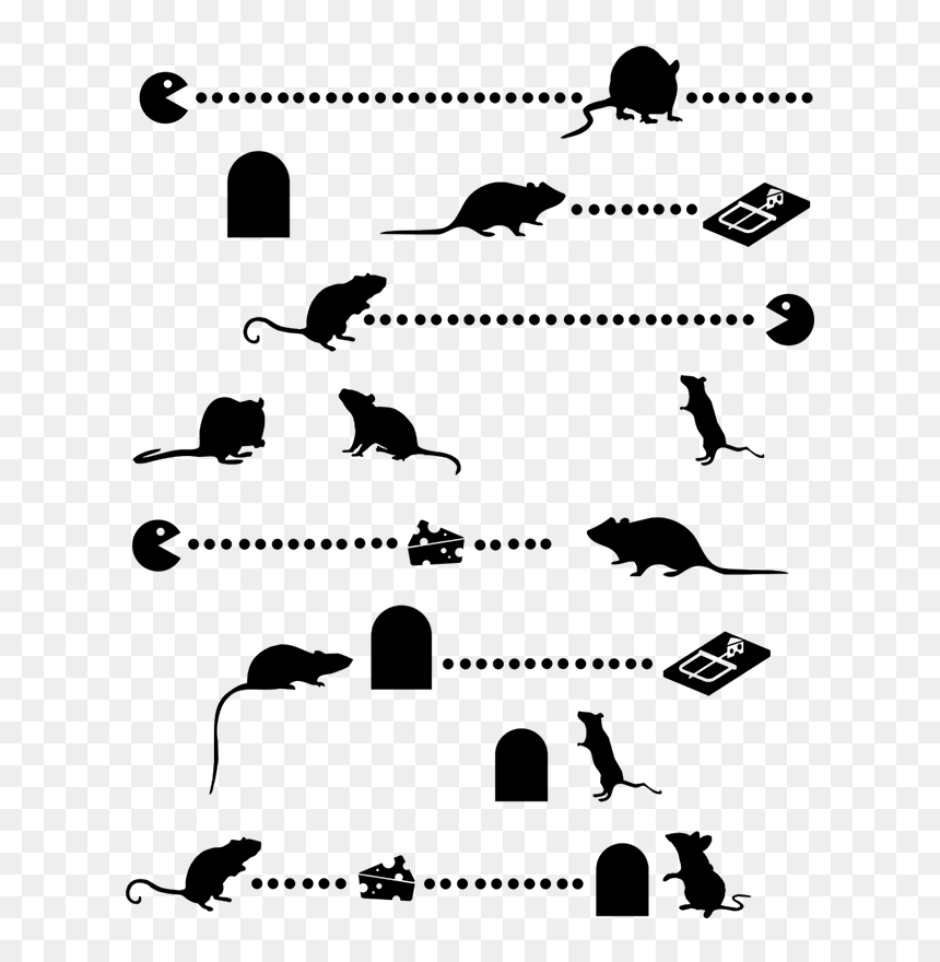 Mice Silhouette Stair Stickers, HD Png Download - where the wild things are silhouette png