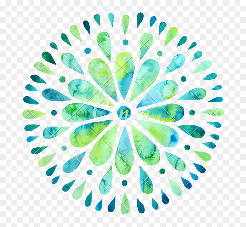 Banner Download Mandala Transparent Watercolor - Watercolor Mandala Zen Art, HD Png Download - watercolor banner png