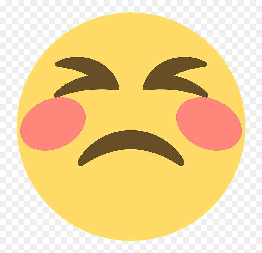 Persevering Face Emoji Clipart - 喜 怒 哀乐 表情, HD Png Download - tired emoji png