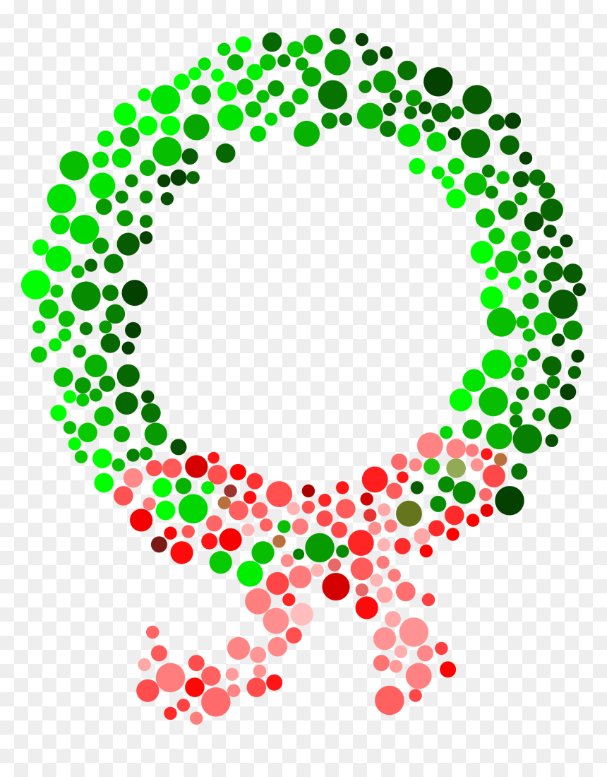 Dot Wreath Clip Arts - Wreath Dots, HD Png Download - dots pattern png