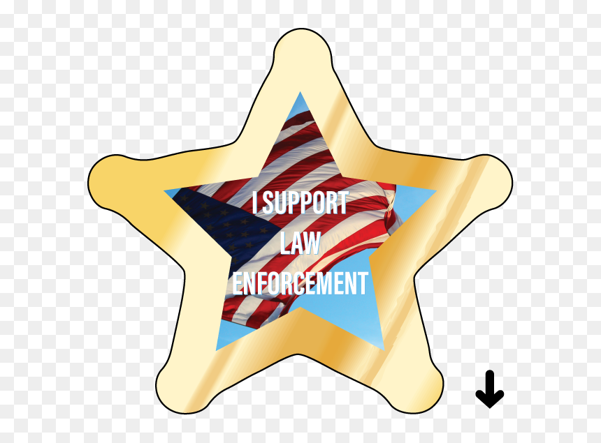 Sheriff Star Recognition Label, 4cp, HD Png Download - sheriff star png