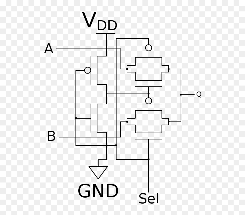 Mux21 Using Transmission Gates, HD Png Download - gates png