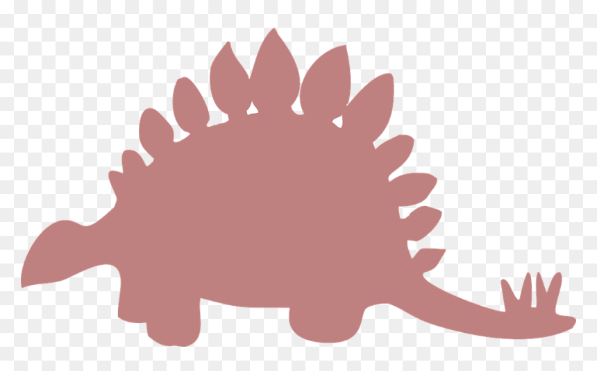 Silhouette Dinosaur Clipart Black And White, HD Png Download - stegosaurus png