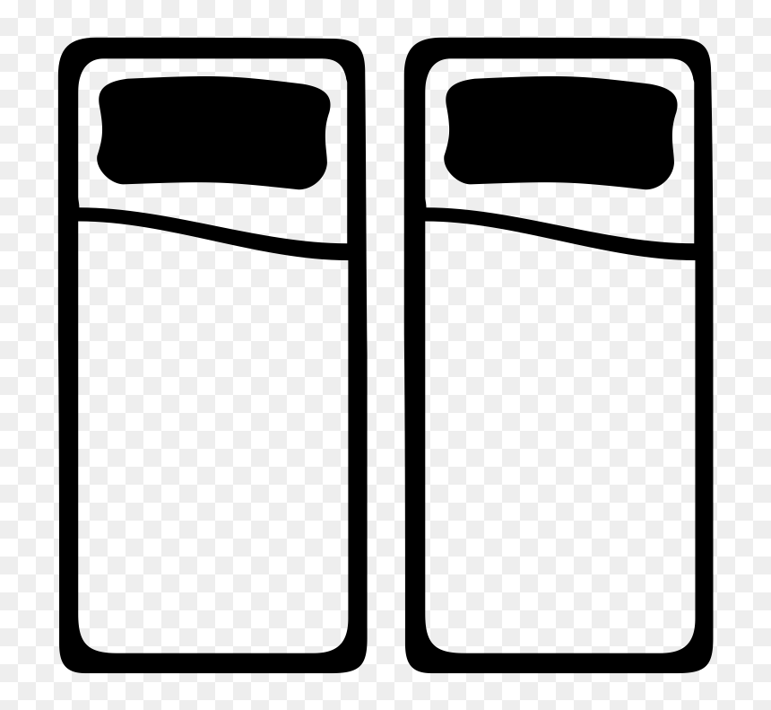 Two Twin Beds - Mobile Phone Case, HD Png Download - bed icon png