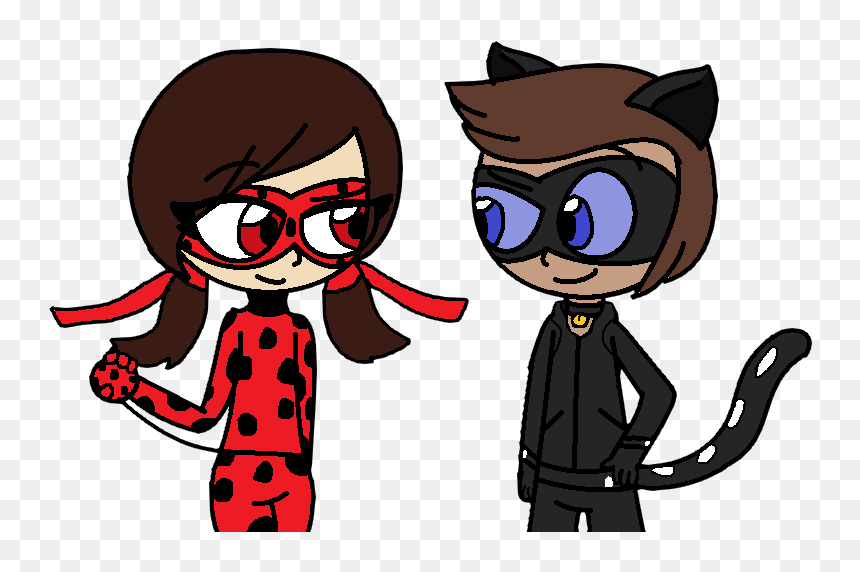 Ladybuette And Chat Boy - Cartoon, HD Png Download - victini png