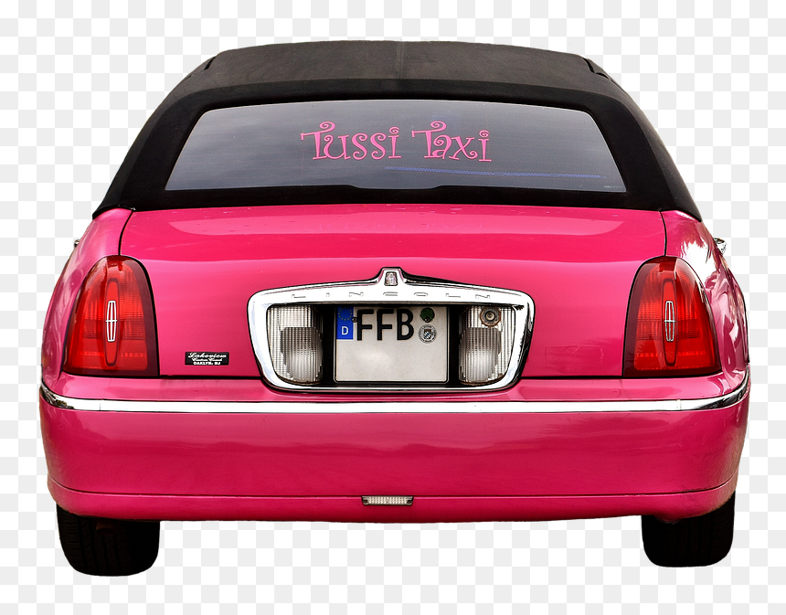 Limousine Rosa Png, Transparent Png - limousine png