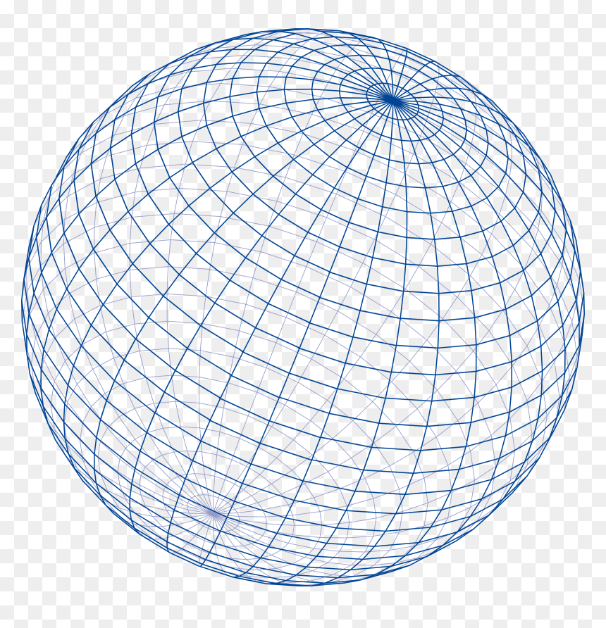 Blue Grid Sphere Clip Arts - Grid Sphere Png, Transparent Png - blue sphere png