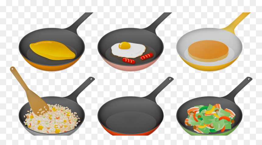 Skillet Vs Saute Pan Vs Frypan - Different Types Of Pan, HD Png Download - skillet png