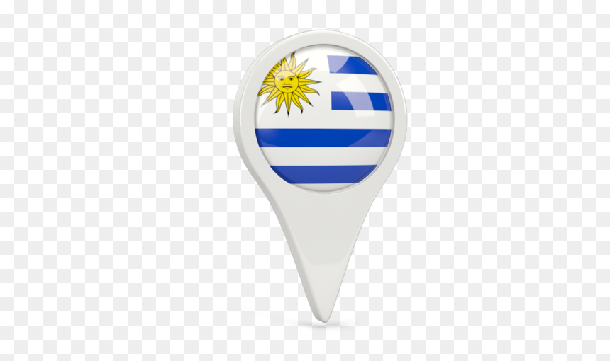 Round Pin Icon - Uruguay Pin Flag Png, Transparent Png - uruguay flag png