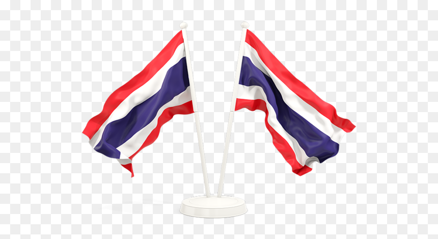 Two Waving Flags - Waving Norway Flag Png, Transparent Png - thailand flag png