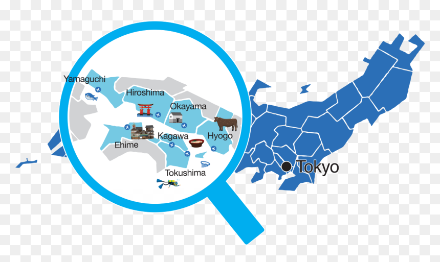 Japan"s Sparkling Inland Sea - Setouchi Japan Islands Maps, HD Png Download - japan map png