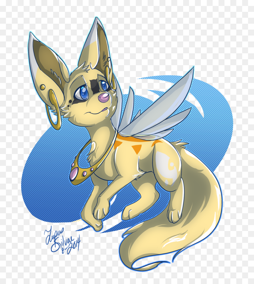 Flying Fairy Fox By Lupussilvae - Animated Dog Fairy, HD Png Download - flying fairy png
