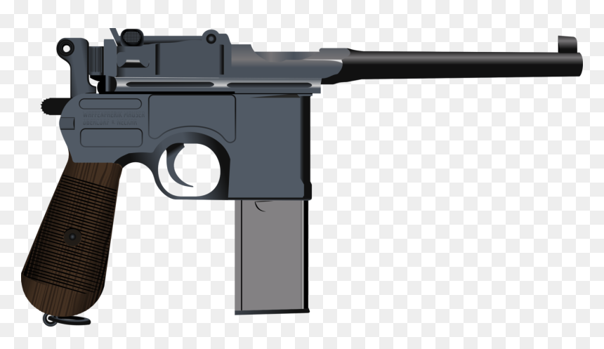 Gun Accessory,machine Gun,gun Barrel - Mauser C96 Clipart, HD Png Download - gun vector png